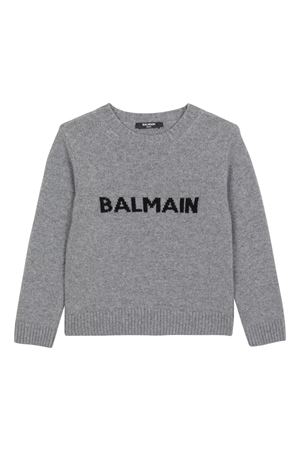 grey wool jumper BALMAIN PARIS KIDS | BV9P60Z2418806NE